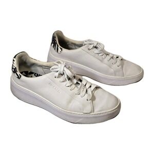 Cole Haan GrandPro TopSpin Leather Sneakers Women's 8B‎ White/Black Good